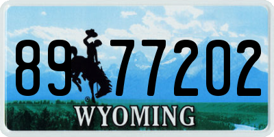 WY license plate 8977202