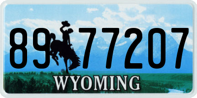 WY license plate 8977207