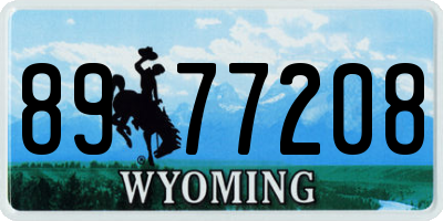 WY license plate 8977208