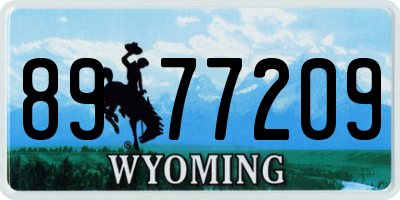 WY license plate 8977209