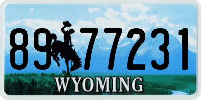 WY license plate 8977231