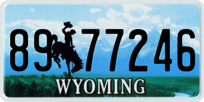 WY license plate 8977246