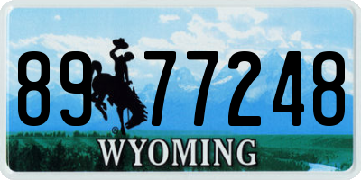 WY license plate 8977248