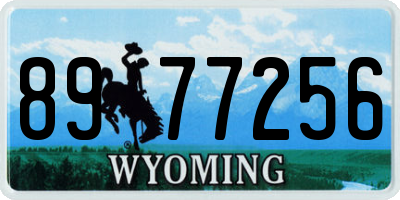WY license plate 8977256