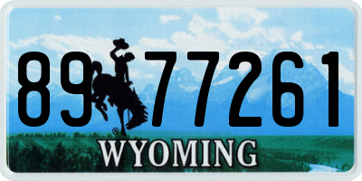 WY license plate 8977261