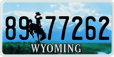 WY license plate 8977262