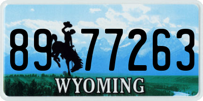WY license plate 8977263
