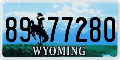 WY license plate 8977280