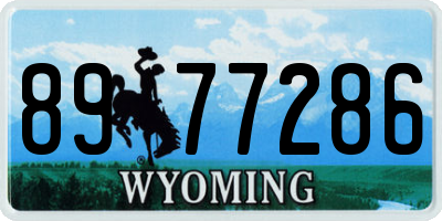 WY license plate 8977286