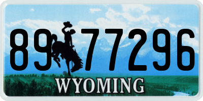 WY license plate 8977296