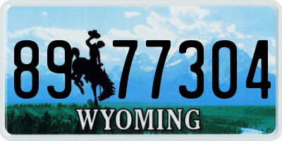 WY license plate 8977304