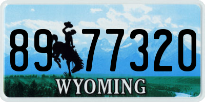 WY license plate 8977320