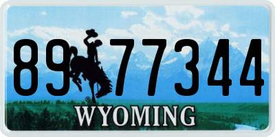 WY license plate 8977344