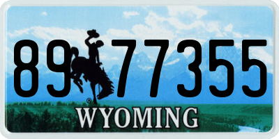 WY license plate 8977355
