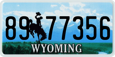 WY license plate 8977356