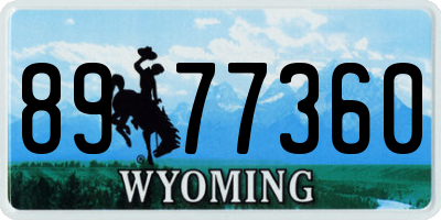 WY license plate 8977360