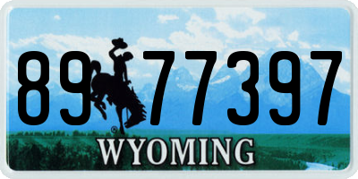 WY license plate 8977397