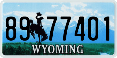 WY license plate 8977401