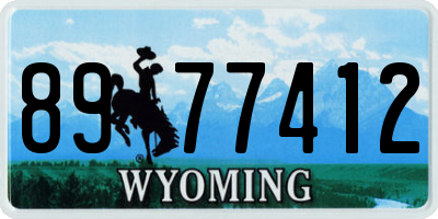 WY license plate 8977412