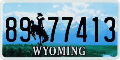 WY license plate 8977413