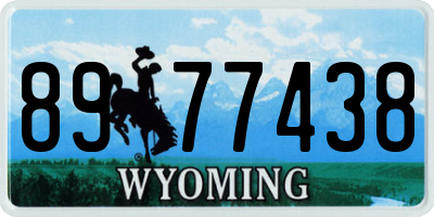 WY license plate 8977438