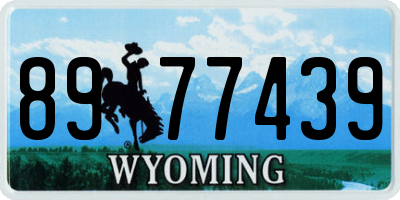 WY license plate 8977439
