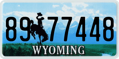 WY license plate 8977448