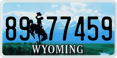 WY license plate 8977459
