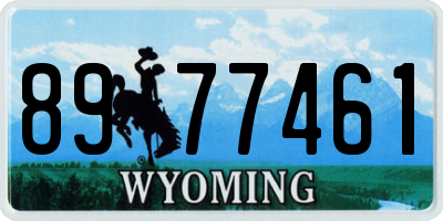 WY license plate 8977461