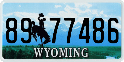 WY license plate 8977486