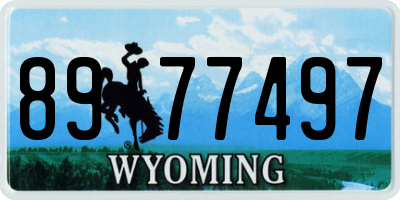 WY license plate 8977497