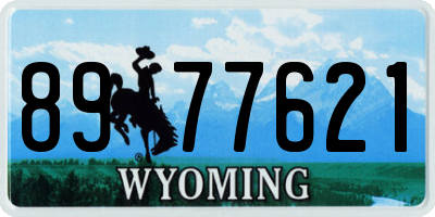WY license plate 8977621
