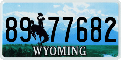 WY license plate 8977682