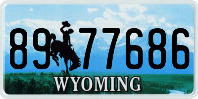 WY license plate 8977686