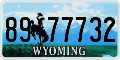 WY license plate 8977732