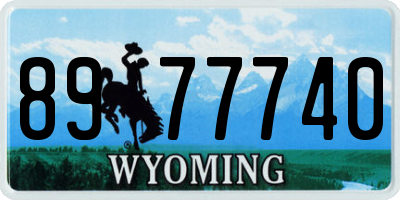 WY license plate 8977740