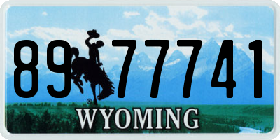 WY license plate 8977741