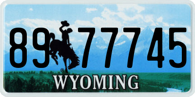 WY license plate 8977745