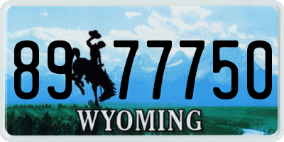 WY license plate 8977750
