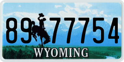 WY license plate 8977754