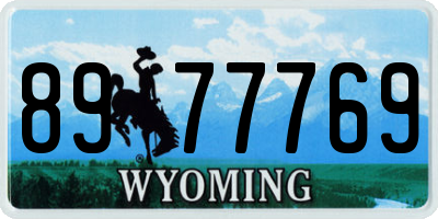 WY license plate 8977769