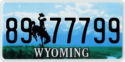 WY license plate 8977799