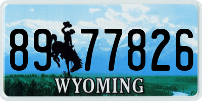 WY license plate 8977826