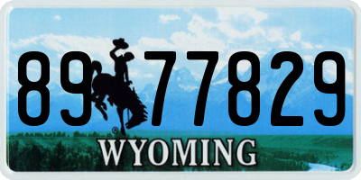 WY license plate 8977829