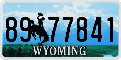 WY license plate 8977841