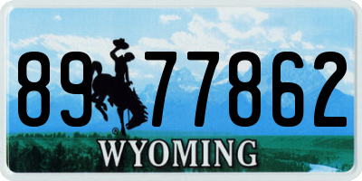 WY license plate 8977862
