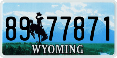 WY license plate 8977871