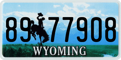 WY license plate 8977908
