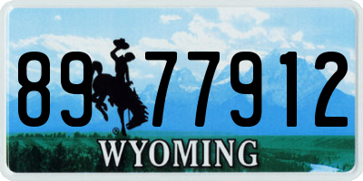 WY license plate 8977912