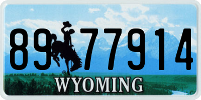 WY license plate 8977914